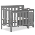 Jayden 4-in-1 Mini Convertible Crib And Changer in Storm Grey