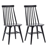 Dining Chairs Set of 2, Wood Dining Room Slat Back Kitchen Windsor Chairs