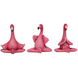 QL60051 The Zen of Pink Flamingos Yoga Statues