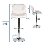 Bar Table Set of 3 Adjustable Round Table and 2 Swivel Pub Stools