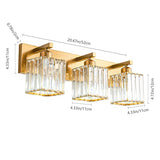 Modern Gold Crystal Bathroom Light 3-Lights Bathroom Gold Bathroom Vanity