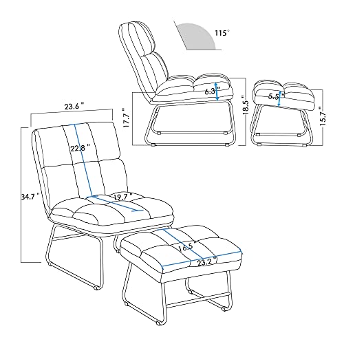 Accent Chair with Ottoman