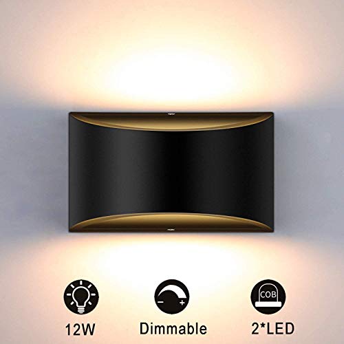 Modern LED Wall Sconce Indoor Up Down Wall Lamp Dimmable Wall Lights 12W Hallway Wall Lighting