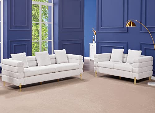 2 Piece Sofa Set, Loveseat Set- Oversize Sofa Couch, Comfy Sofa for Living Room