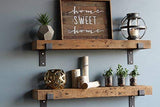 Reclaimed Wood Shelves Floating Or with Brackets Amish Handcrafted in Lancaster County