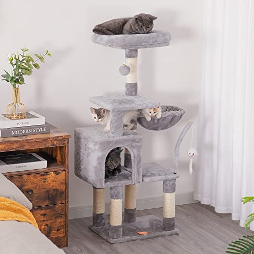 Cat Tree with Toy, Cat Tower condo for Indoor Cats, Cat House with Padded Plush Perch