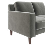 Brynn Loveseat Seater Upholstered, Living Room Furniture, Sofa, 2, Gray Velvet