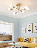 Modern Sputnik Chandelier, 6-Light Ceiling Light