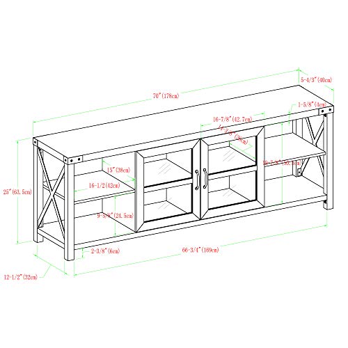 Rustic Modern Farmhouse Metal and Wood TV Stand