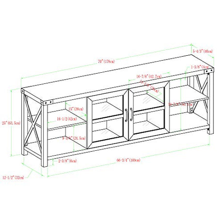 Rustic Modern Farmhouse Metal and Wood TV Stand