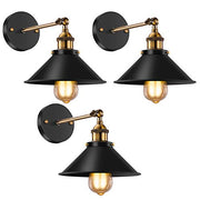 Industrial Sconces Wall Lighting, Antique 240 Degree Adjustable Black Wall Sconce