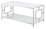 Town Square Chrome Coffee Table with Shelf