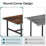 Industrial Coffee Table for Living Room, Wood Coffee Table Rectangle