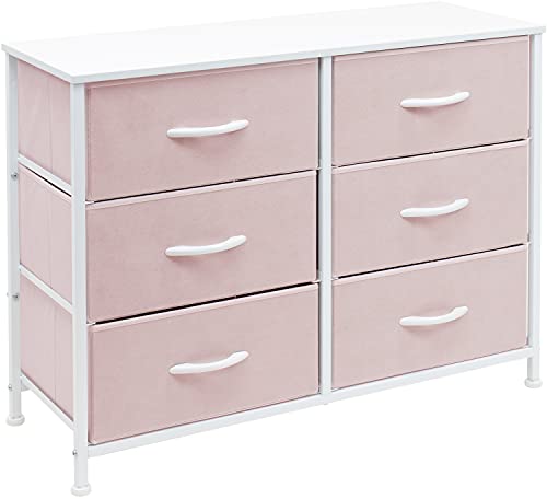 Sorbus Dresser with 6 Drawers - Furniture Storage Tower Unit for Bedroom, Hallway, Closet, Office Organization - Steel Frame