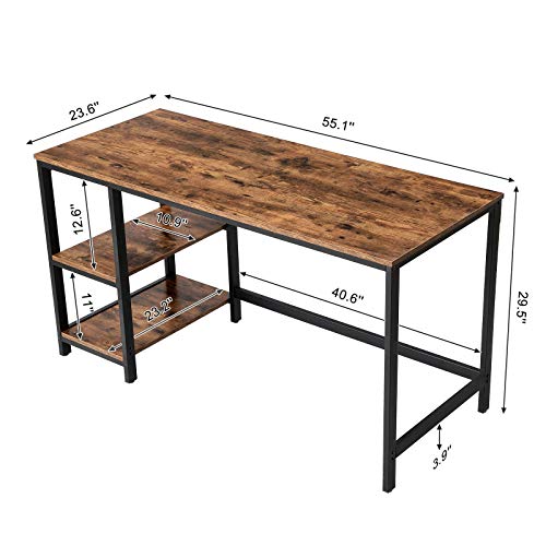 Computer Desk, 55.1-Inch Long Home Office Desk for Study