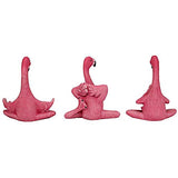 QL60051 The Zen of Pink Flamingos Yoga Statues