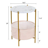 Round Storage Side Table