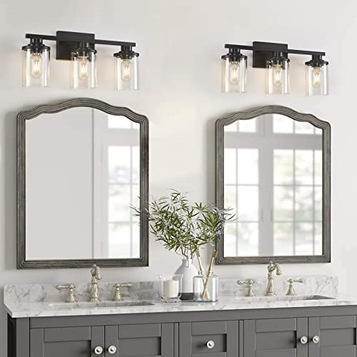 3 Light Black Bathroom Vanity Light, Modern Bathroom Light Fixtures