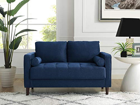 Lexington Loveseat, 52.4" W x 31.1" D x 33.5" H, Navy Blue