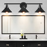 3 Lights Black Bathroom Light Fixtures, Farmhouse Vanity Light Fixtures Over Mirror