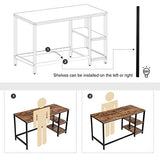 Computer Desk, 55.1-Inch Long Home Office Desk for Study