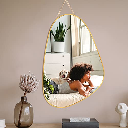 30x20” Asymmetrical Wall-Mounted Mirrors for Living Room Bathroom