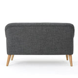 Mariah Mid-Century Modern Loveseat, Grey