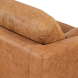 Napa 72" Apartment Sofa in Full-Grain Pure-Aniline Italian Leather, Cognac Tan