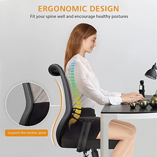 Ergonomic Office Chair Home: Mesh Desk Chair with Adjustable Arms