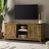 Modern Farmhouse Double Barn Door TV Stand