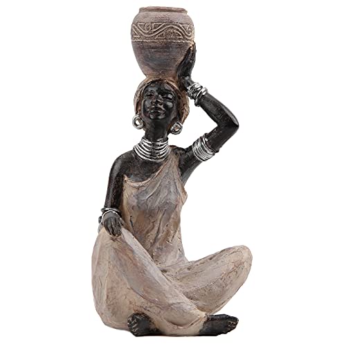 African Statue,African art decor lady figure home decor accents antique golden yellow gifts