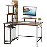 Computer Desk with Storage Shelves