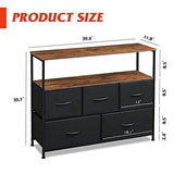 TV Stand,Chest of Drawers Fabric Dressers with Open Shelves for 45 inch TV