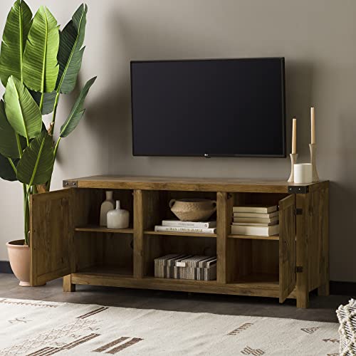 Modern Farmhouse Double Barn Door TV Stand