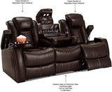 Omega Home Theater Seating - Leather Gel - Power Recline - Power Headrests