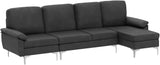 Convertible Sectional Sofa 110  L  Shape Sofa