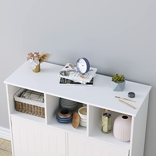 Floor Storage Cabinet, Linen Freestanding Bathroom Cabinet