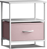 Drawer Shelf Storage Nightstand - Kids Bedside Furniture