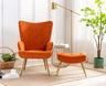 tufted Accent Chair with Footstool Occasional Lounge Chair