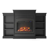 Ameriwood Home Lamont Mantel Fireplace, Black