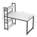 Computer Desk 47 inch with Storage Shelves