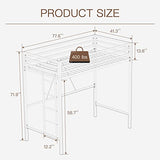 Metal Loft Bed Twin Size