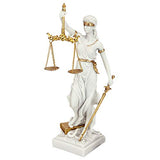 Themis Blind Lady of Justice Statue Lawyer Gift, 13 Inch