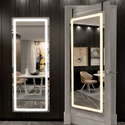 Full Length Mirror Lighted 40"x18", LED Wall Mounted Mirror