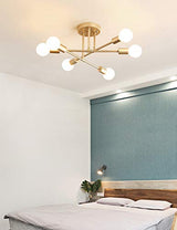 Modern Sputnik Chandelier, 6-Light Ceiling Light