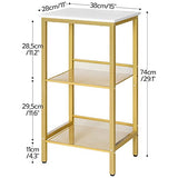 3-Tier End Telephone Table with Adjustable Mesh Shelves