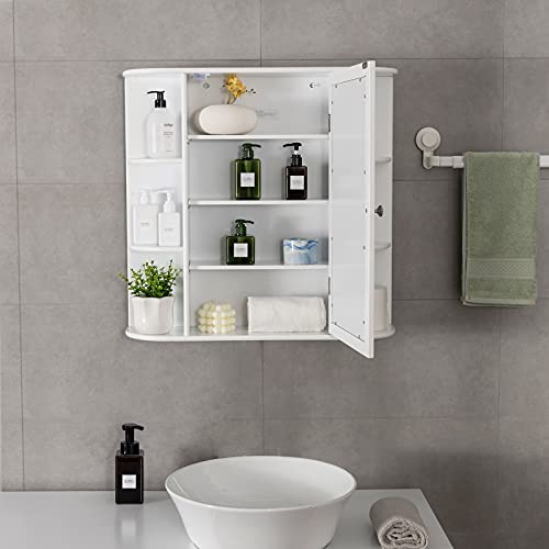 Bathroom Medicine Cabinet with Mirror, Wall Mounted Bathroom Storage Cabinet