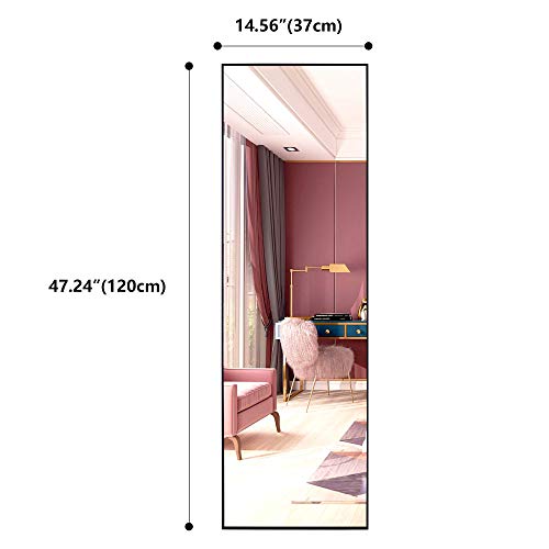 Wall Mounted Mirror, 47"x14" Full Body Mirror, Full Length Mirror