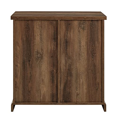 Carson Modern Farmhouse Sliding Slat Door Storage Cabinet, 32 Inch\