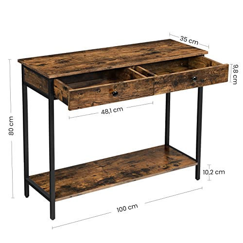 Console Table, Entrance Table, Sofa Table with 2 Drawers
